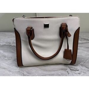 Nine West Tan Cream Handbag 12"x10" Timeless Elegant